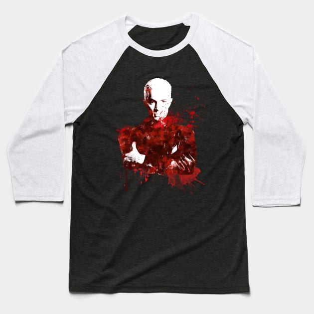 Splatter Spike Baseball T-Shirt by Redtide